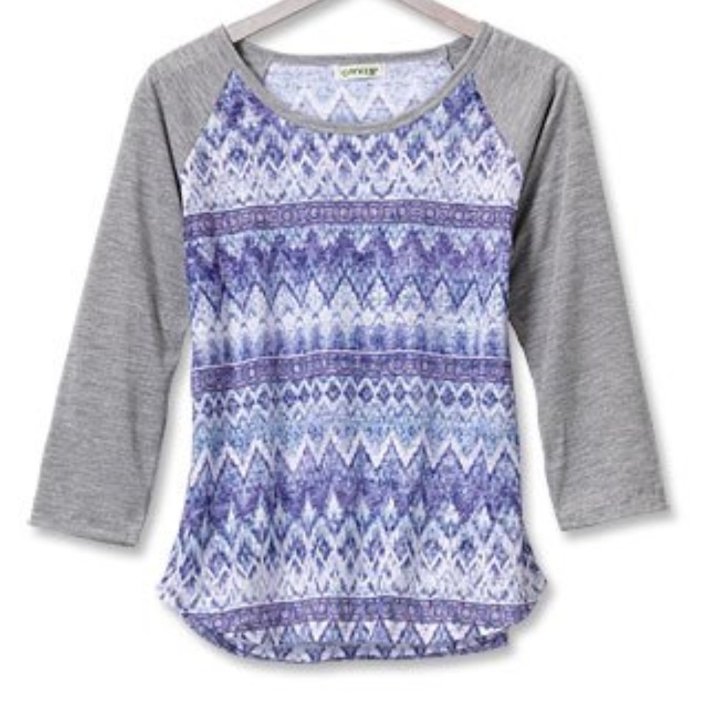 Orvis Blurred Ikat Raglan Tee